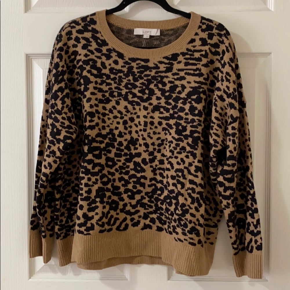 NWT Loft Leopard Print Sweater